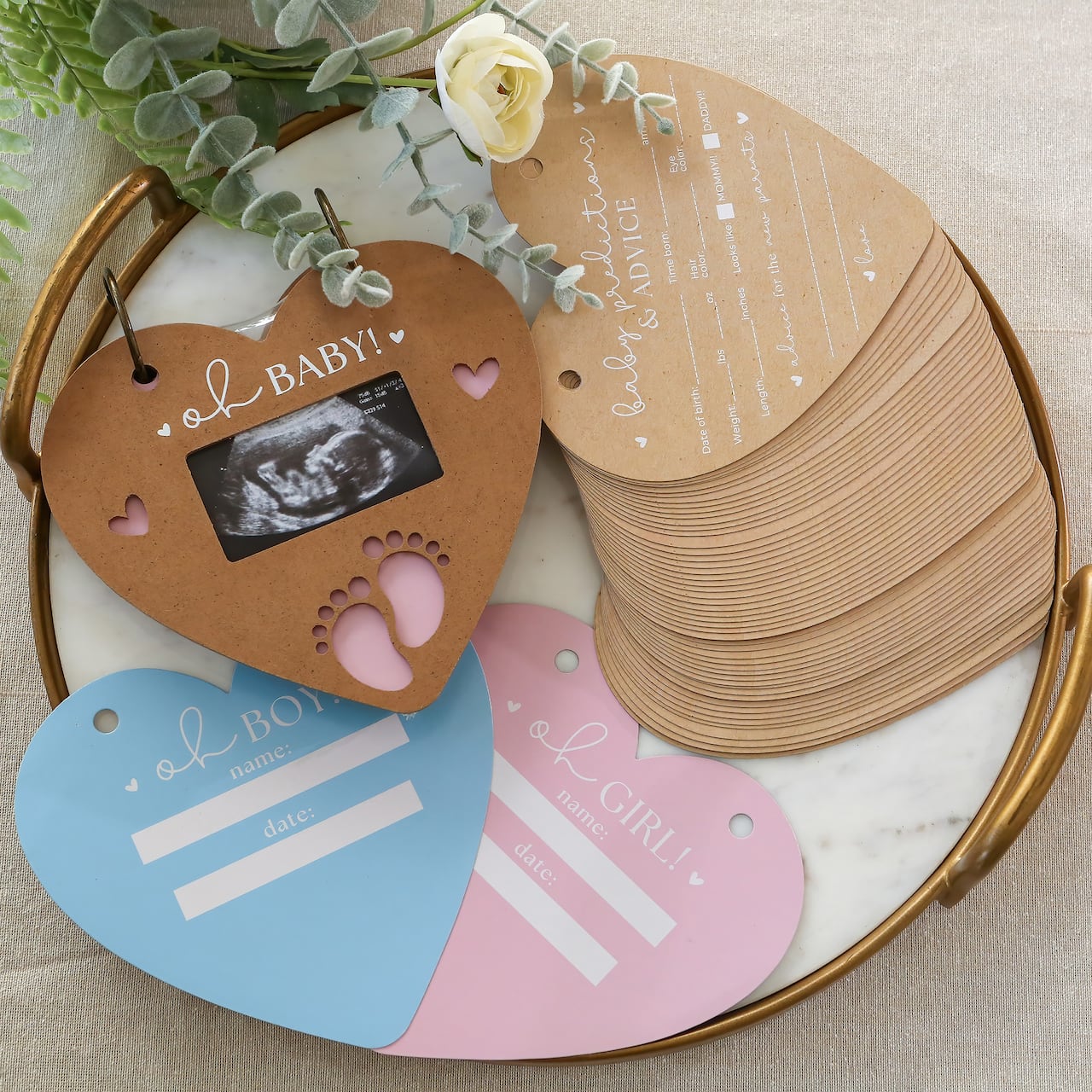 Kate Aspen® Kraft Heart Baby Shower Keepsake Book